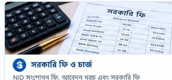 সরকারি ফি ও চার্জের ছবি